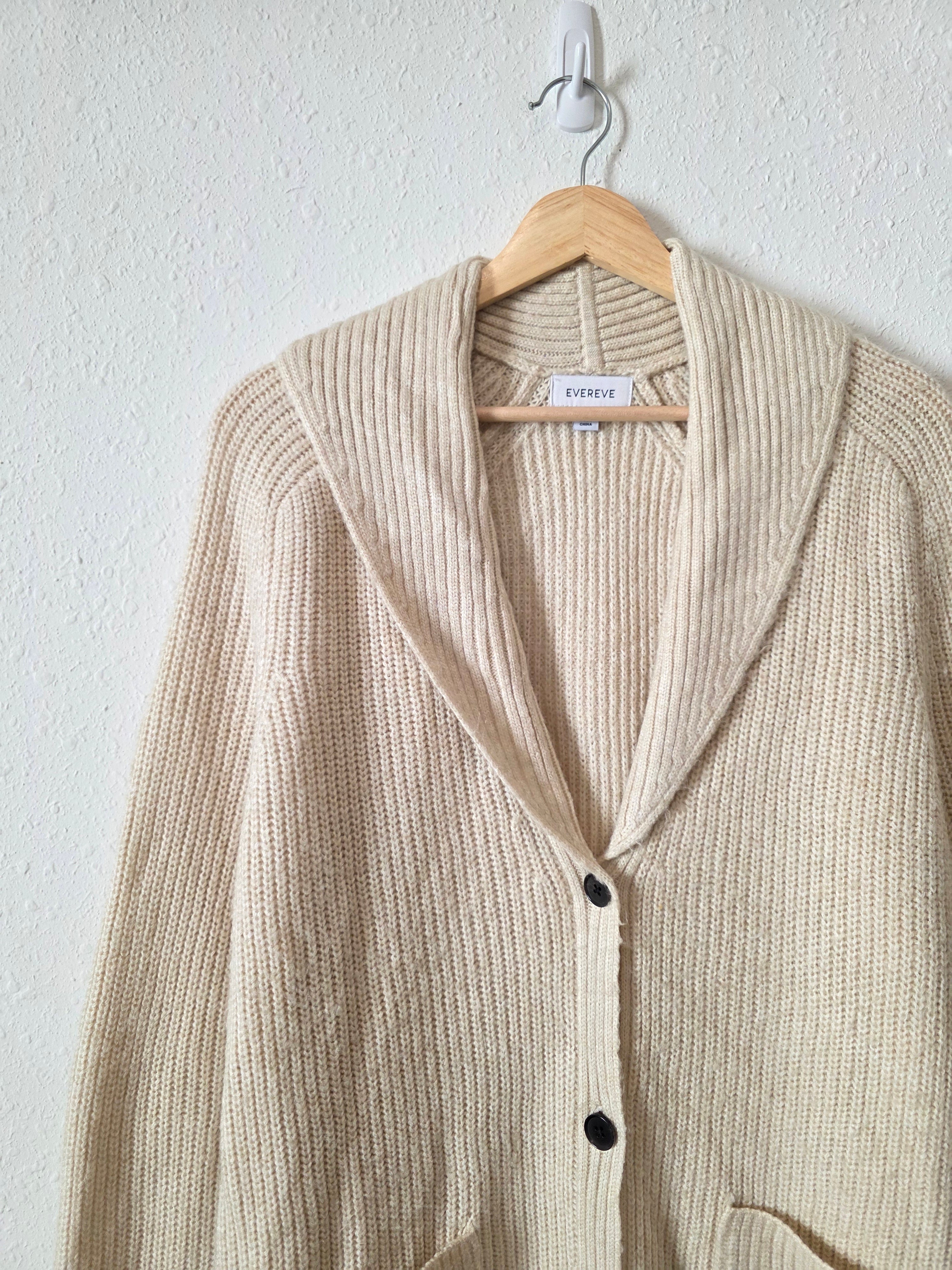 Evereve Long Button Up Cardigan Sweater (XL)