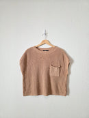 Neutral Cotton Knit Top (L)
