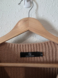 Neutral Cotton Knit Top (L)