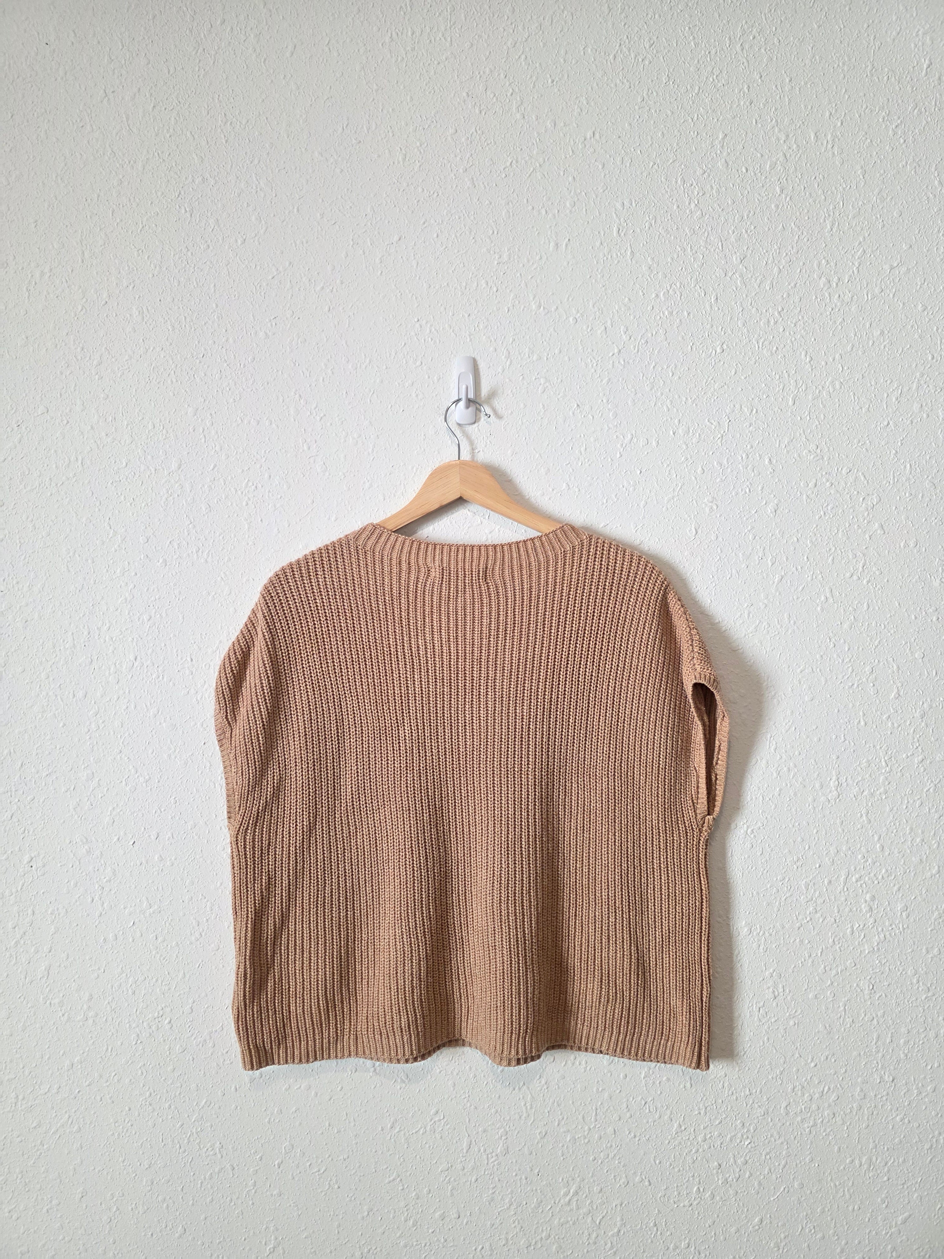 Neutral Cotton Knit Top (L)