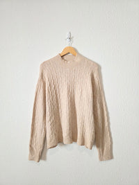 J.Crew Cable Knit Cozy Sweater (L)