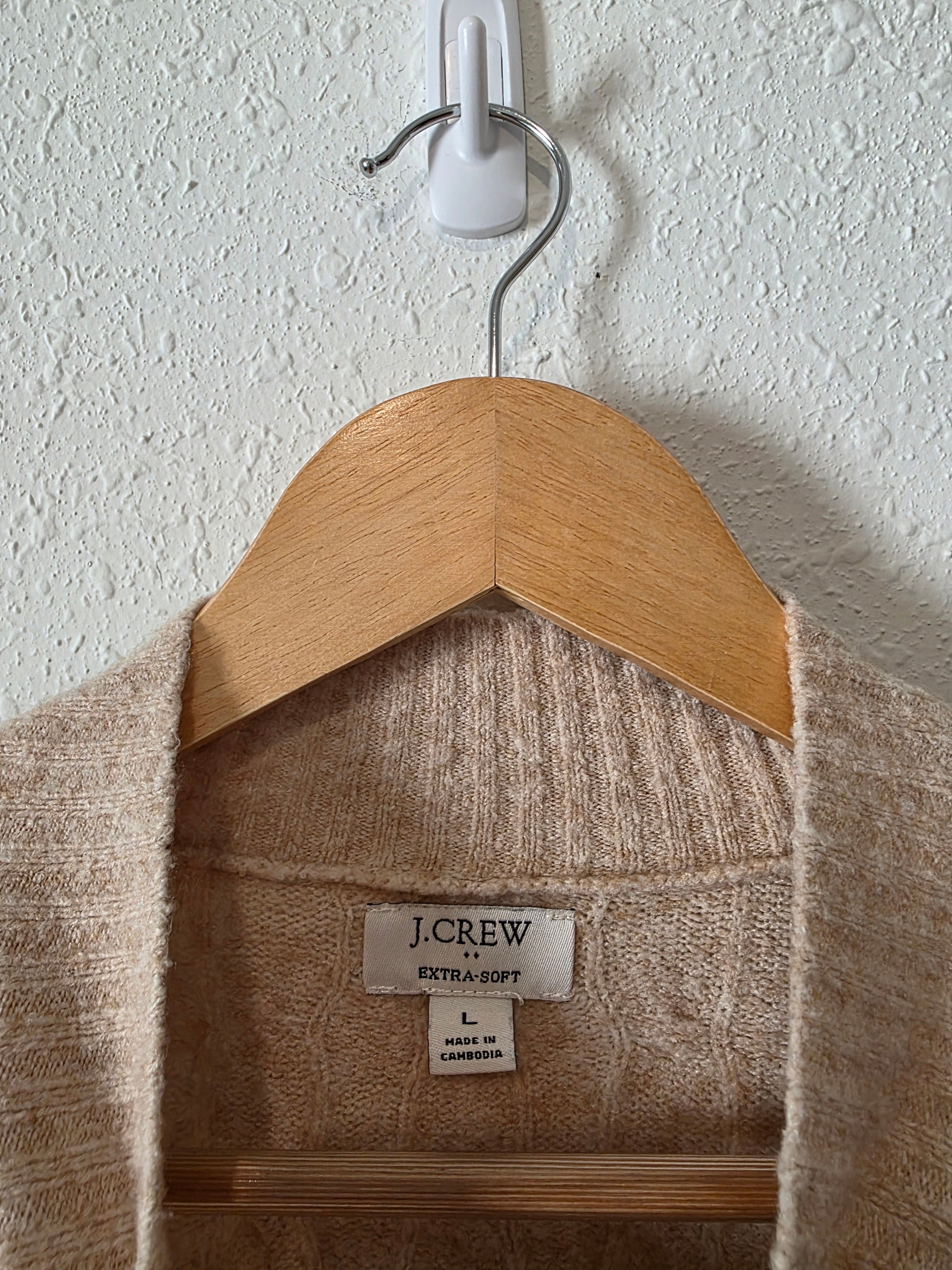 J.Crew Cable Knit Cozy Sweater (L)