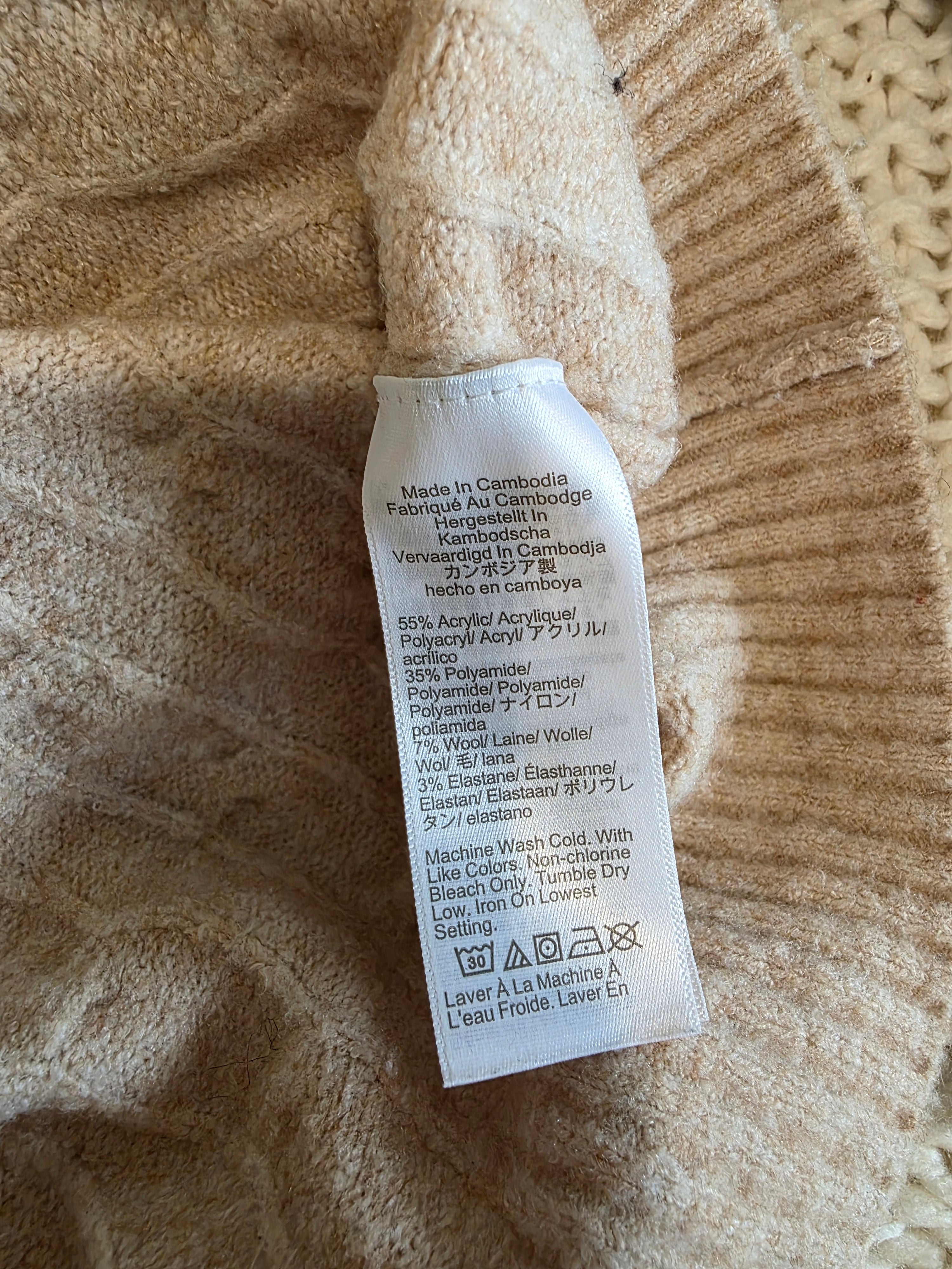 J.Crew Cable Knit Cozy Sweater (L)