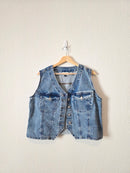 Cropped Denim Vest (XL)