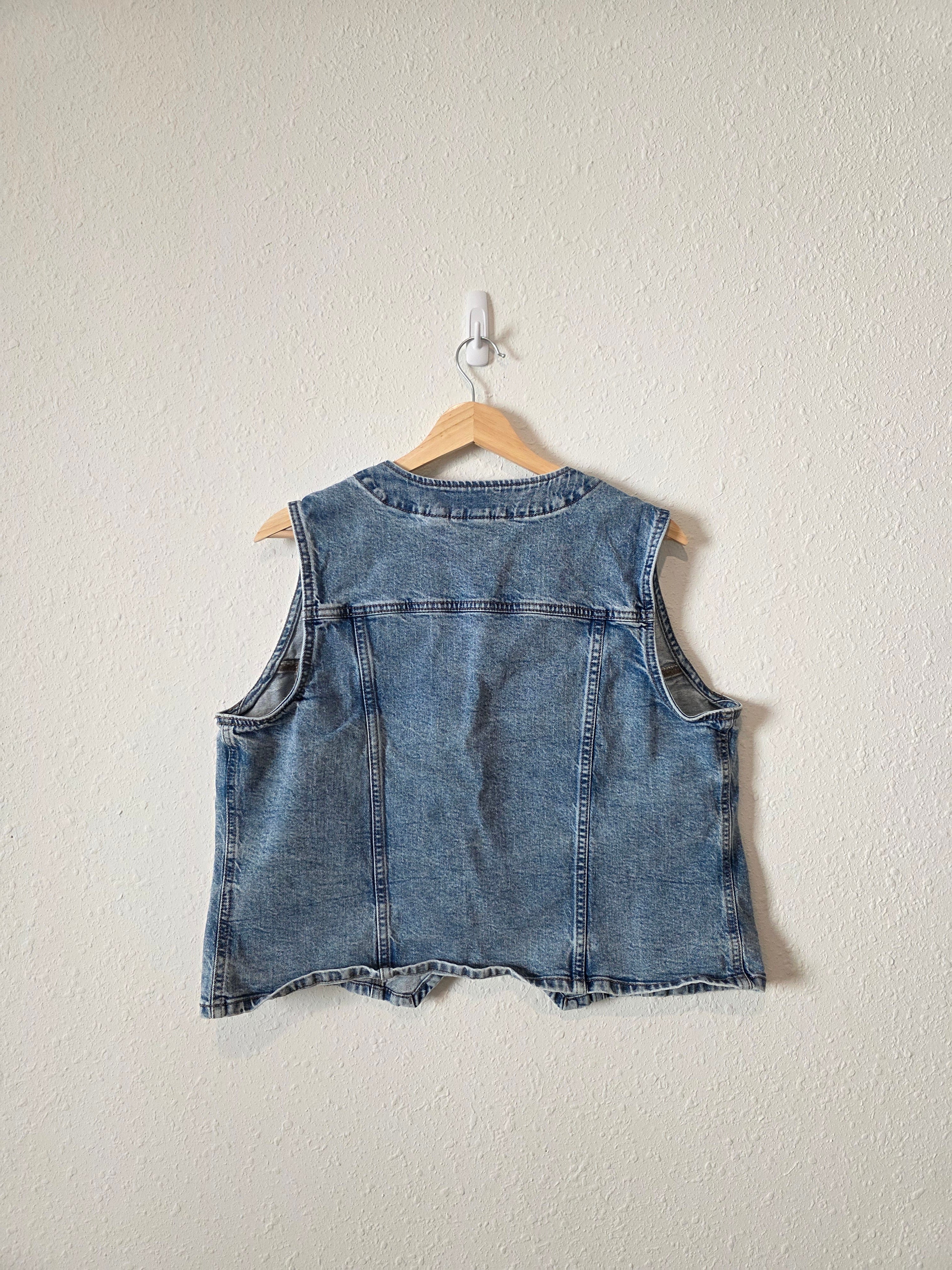 Cropped Denim Vest (XL)
