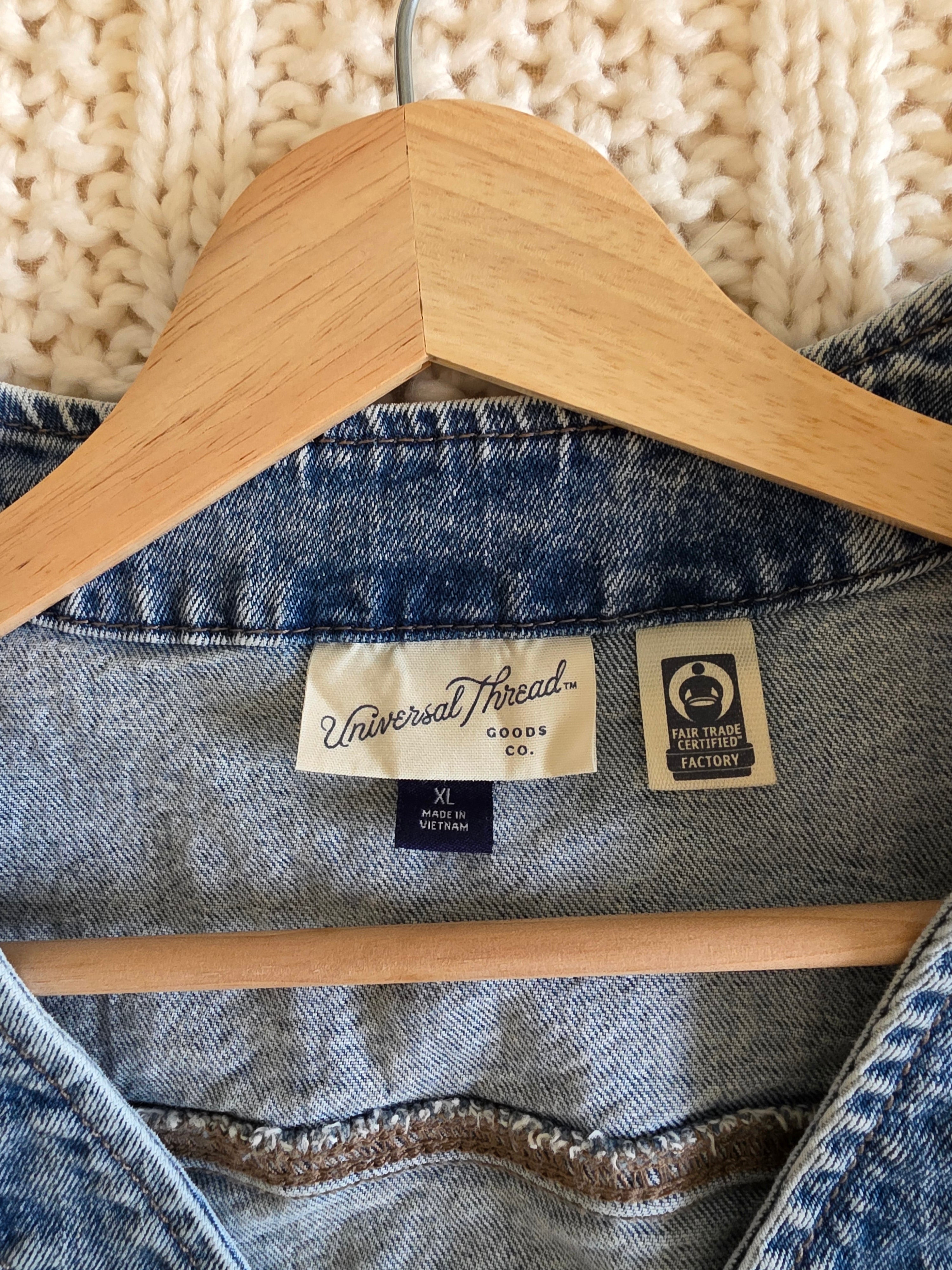 Cropped Denim Vest (XL)