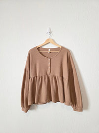Wishlist Waffle Babydoll Top (S/M)