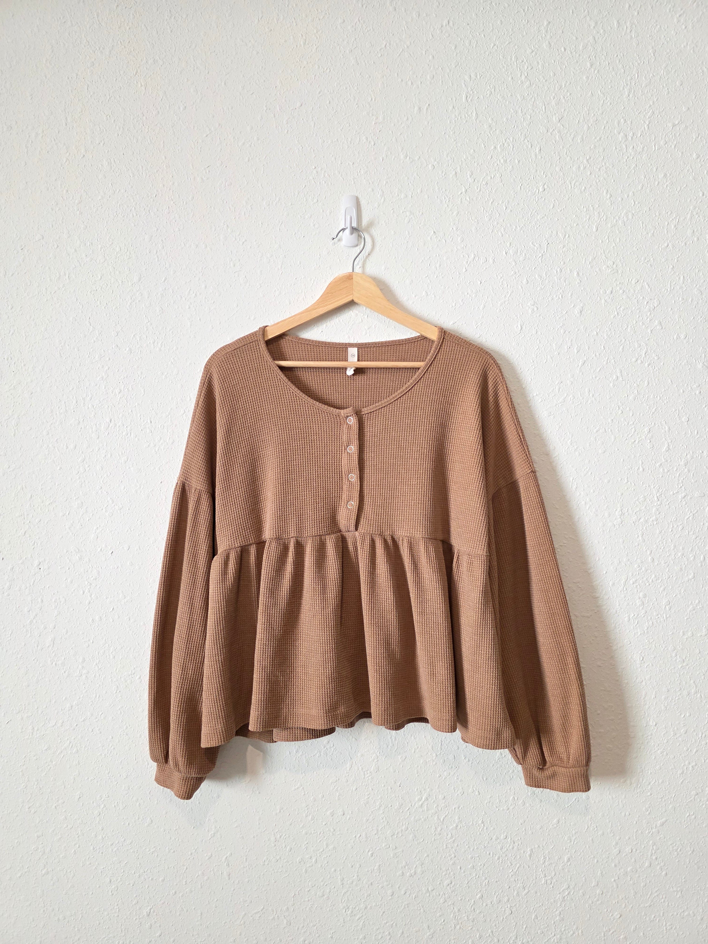 Wishlist Waffle Babydoll Top (S/M)