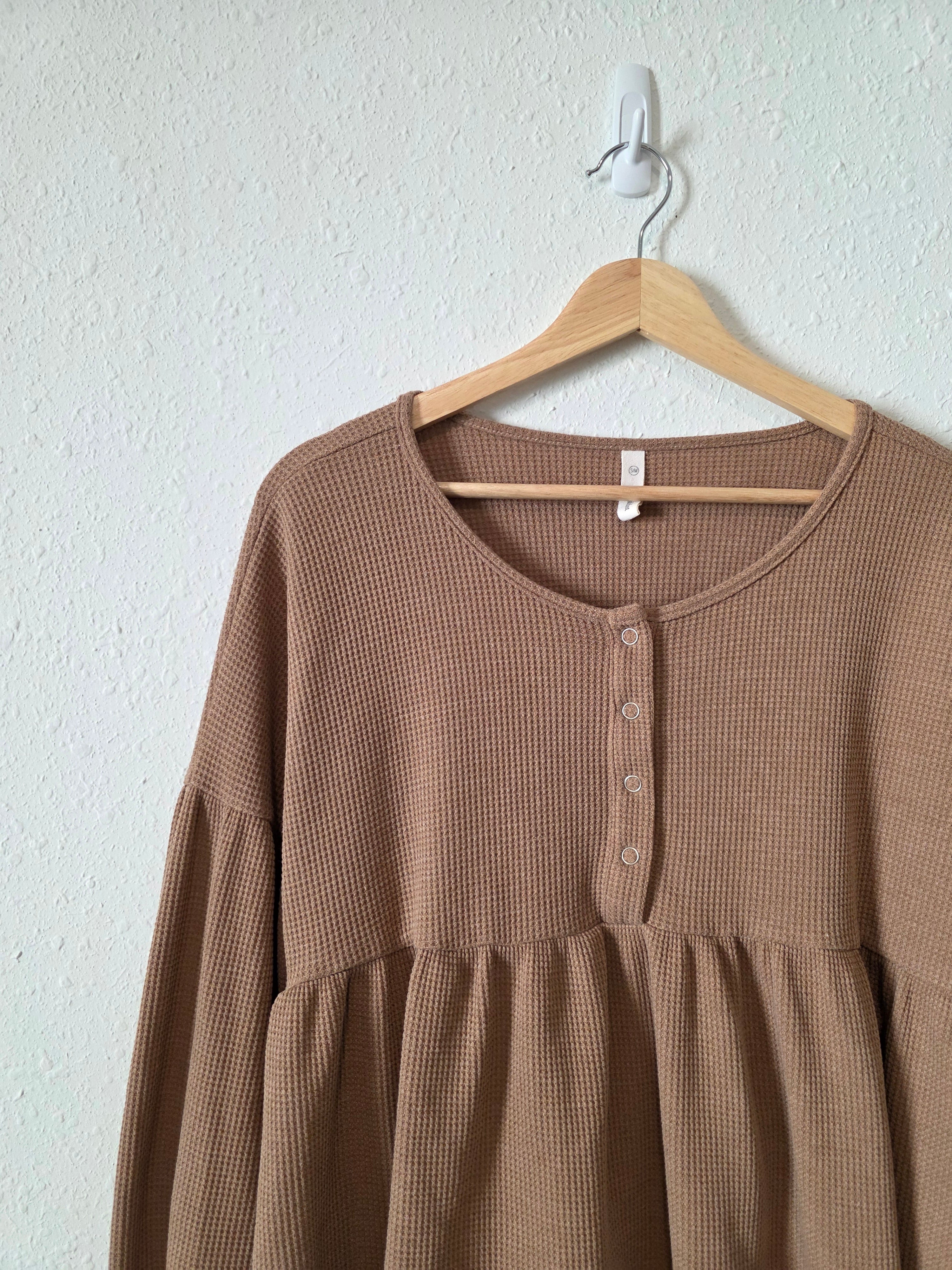 Wishlist Waffle Babydoll Top (S/M)