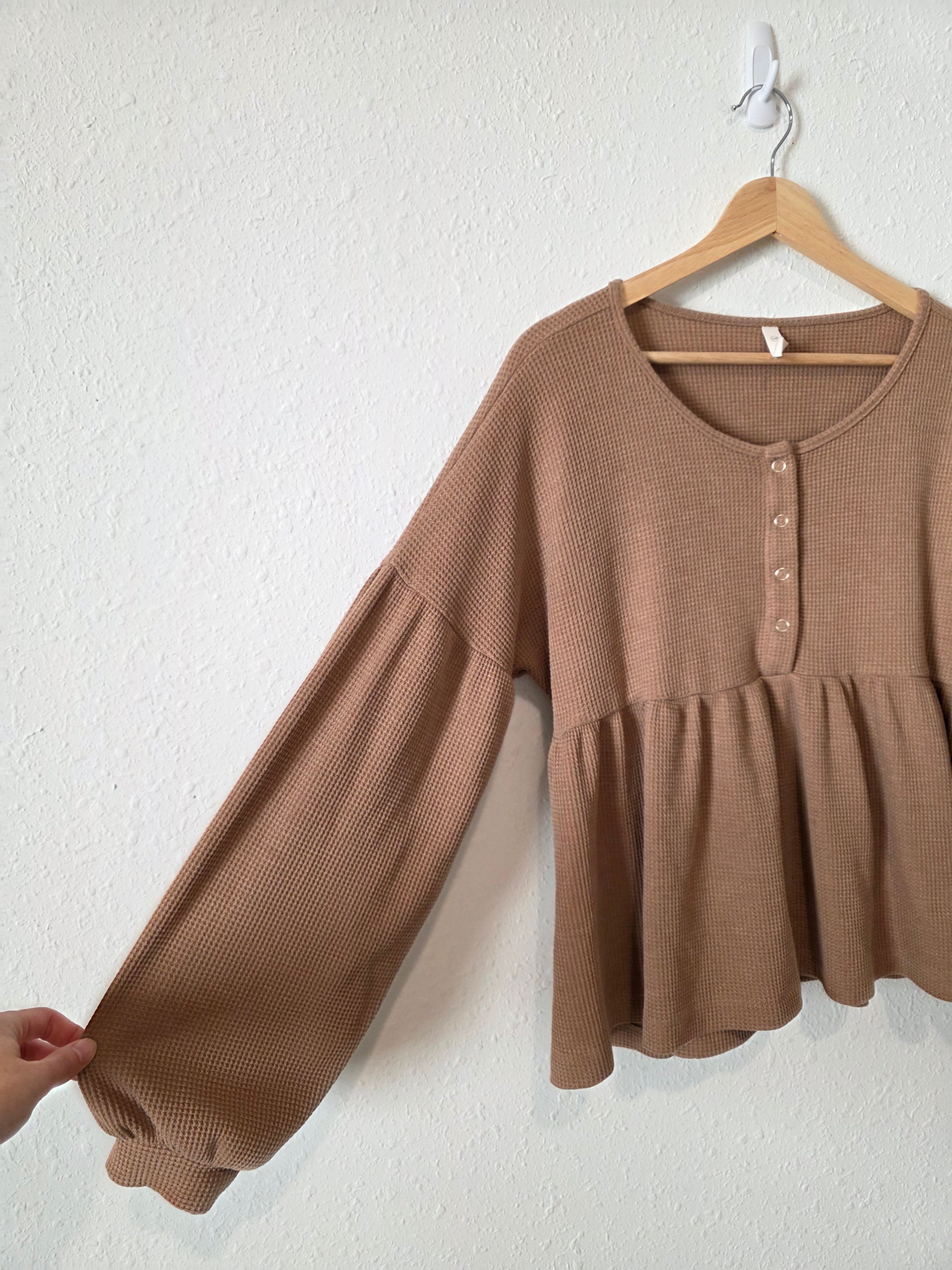 Wishlist Waffle Babydoll Top (S/M)