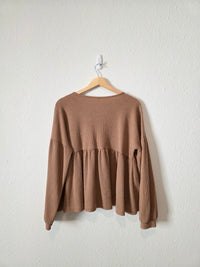 Wishlist Waffle Babydoll Top (S/M)