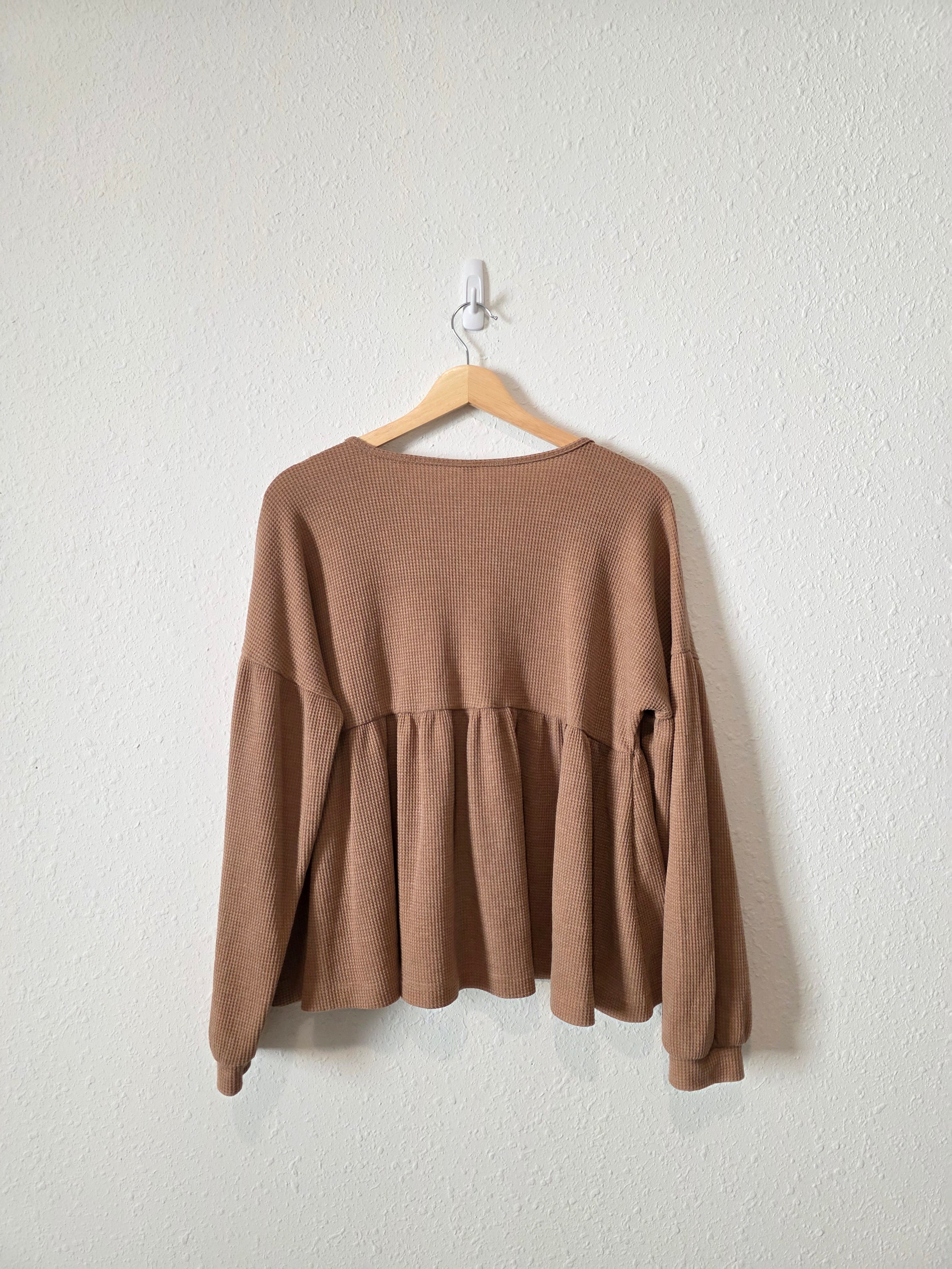 Wishlist Waffle Babydoll Top (S/M)