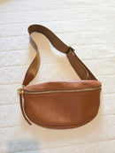 Quince Brown Leather Crossbody Bag