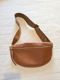 Quince Brown Leather Crossbody Bag