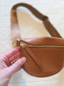 Quince Brown Leather Crossbody Bag