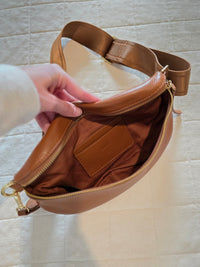 Quince Brown Leather Crossbody Bag