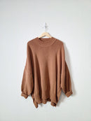 Zenana Ribbed Oversized Sweater (S)