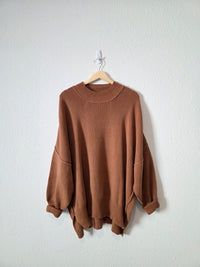 Zenana Ribbed Oversized Sweater (S)