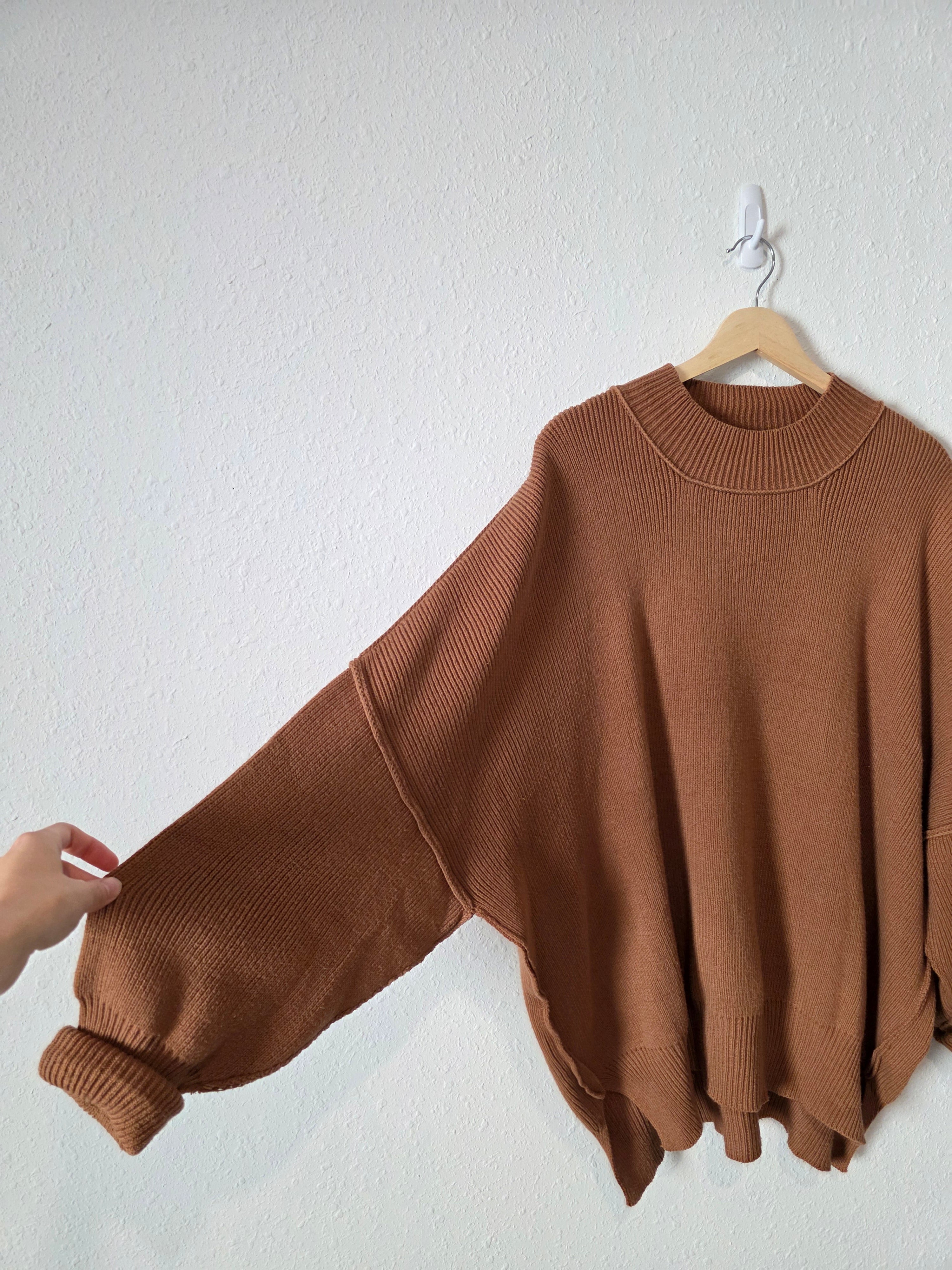 Zenana Ribbed Oversized Sweater (S)