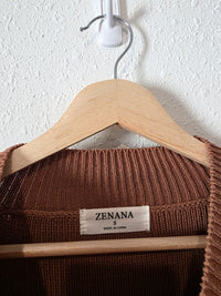 Zenana Ribbed Oversized Sweater (S)
