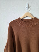 Zenana Ribbed Oversized Sweater (S)
