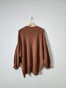 Zenana Ribbed Oversized Sweater (S)