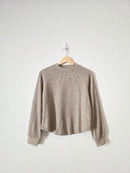 Madewell Waffle Mockneck Top (M)