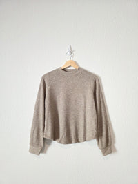 Madewell Waffle Mockneck Top (M)