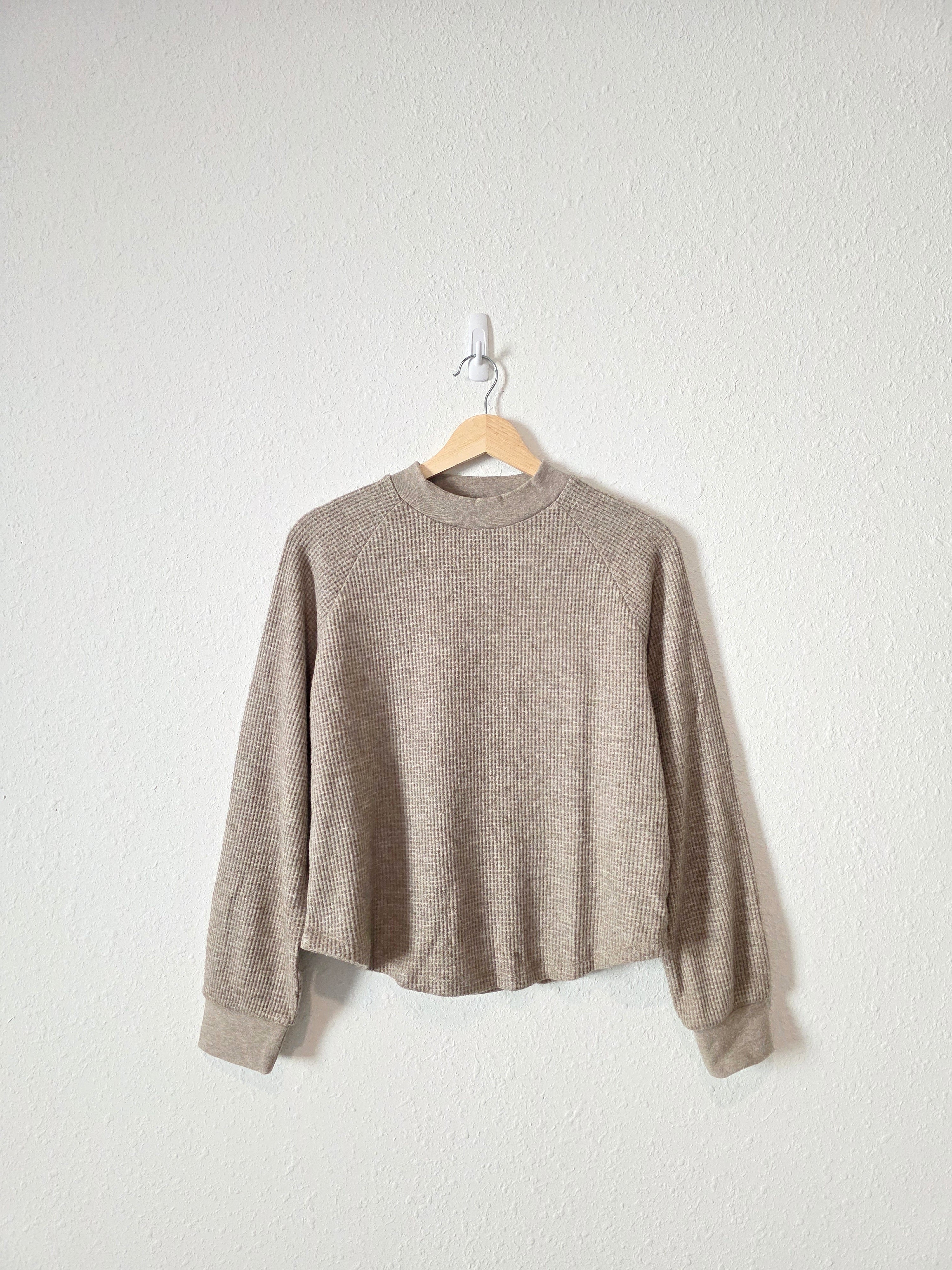 Madewell Waffle Mockneck Top (M)