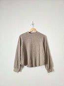 Madewell Waffle Mockneck Top (M)