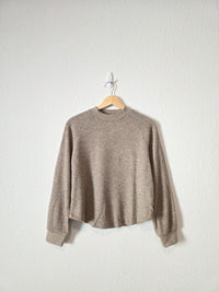 Madewell Waffle Mockneck Top (M)