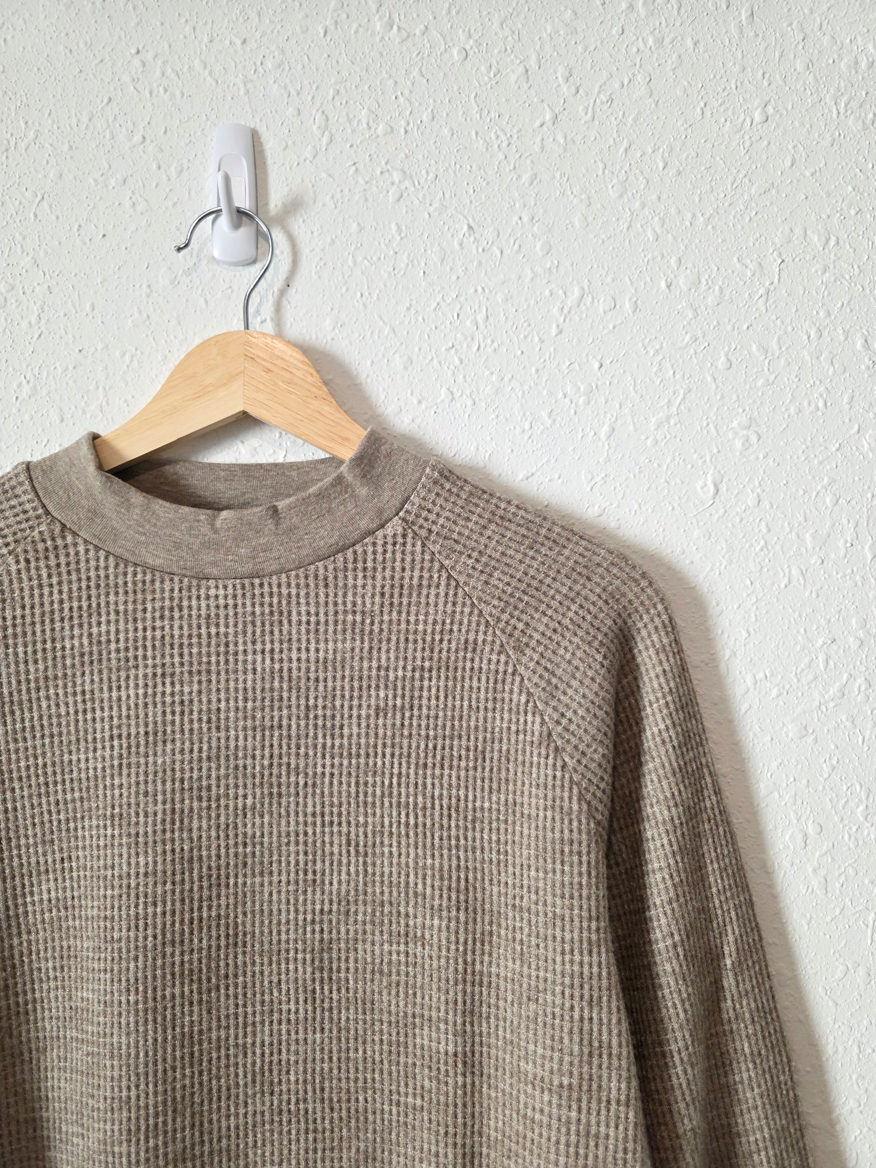 Madewell Waffle Mockneck Top (M)