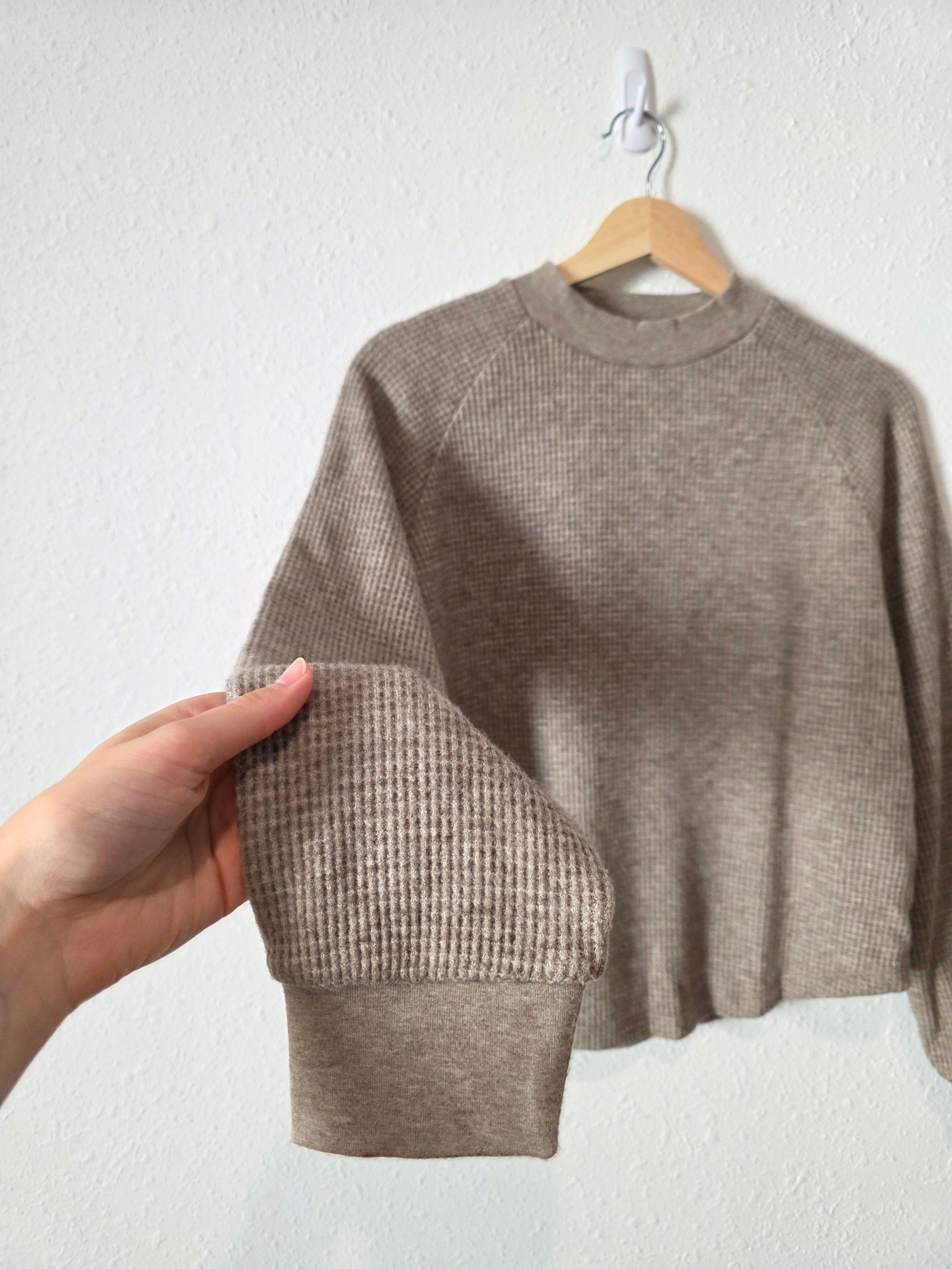 Madewell Waffle Mockneck Top (M)