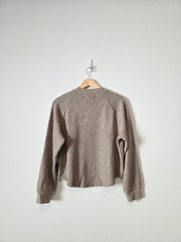 Madewell Waffle Mockneck Top (M)