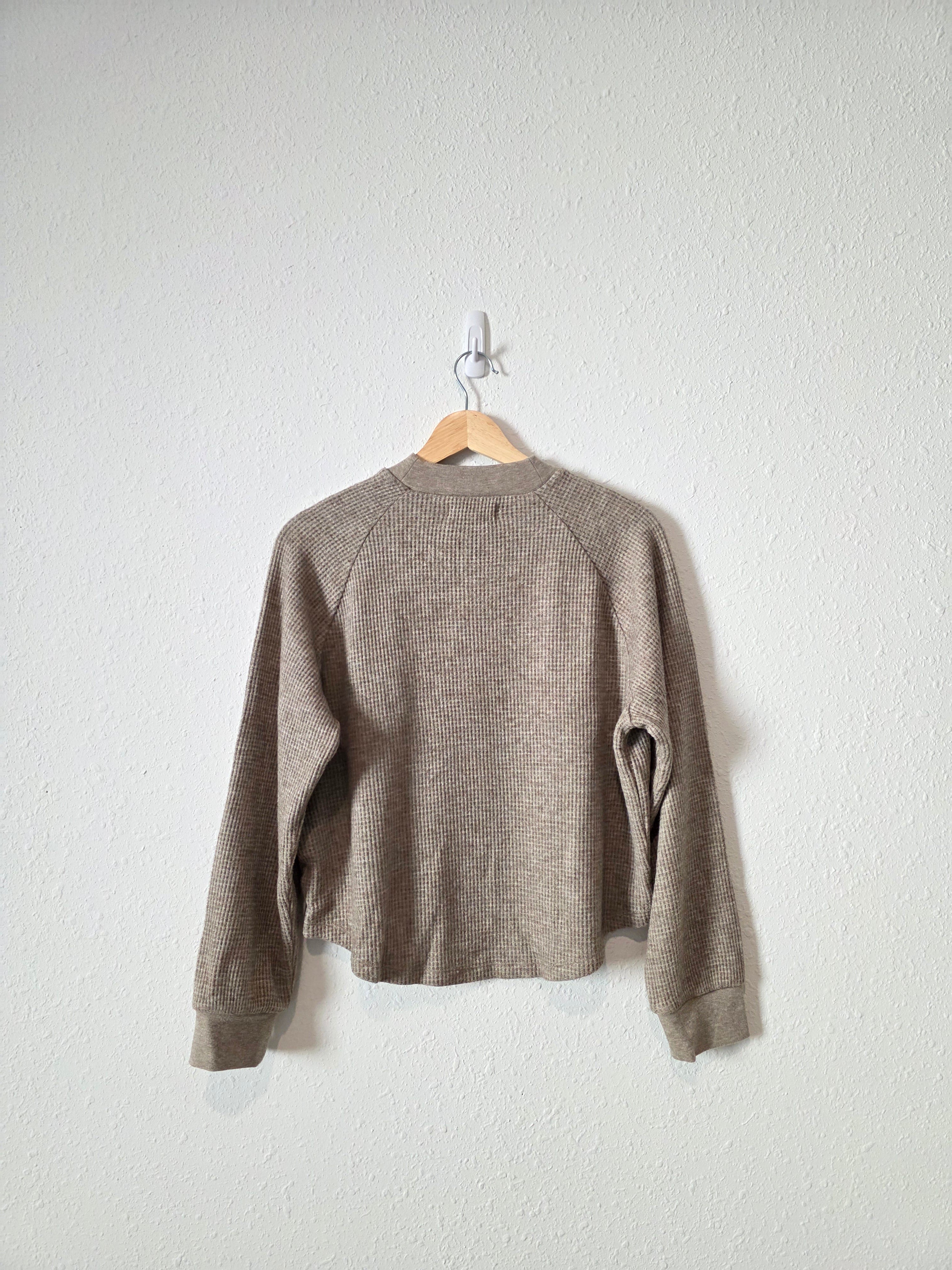 Madewell Waffle Mockneck Top (M)