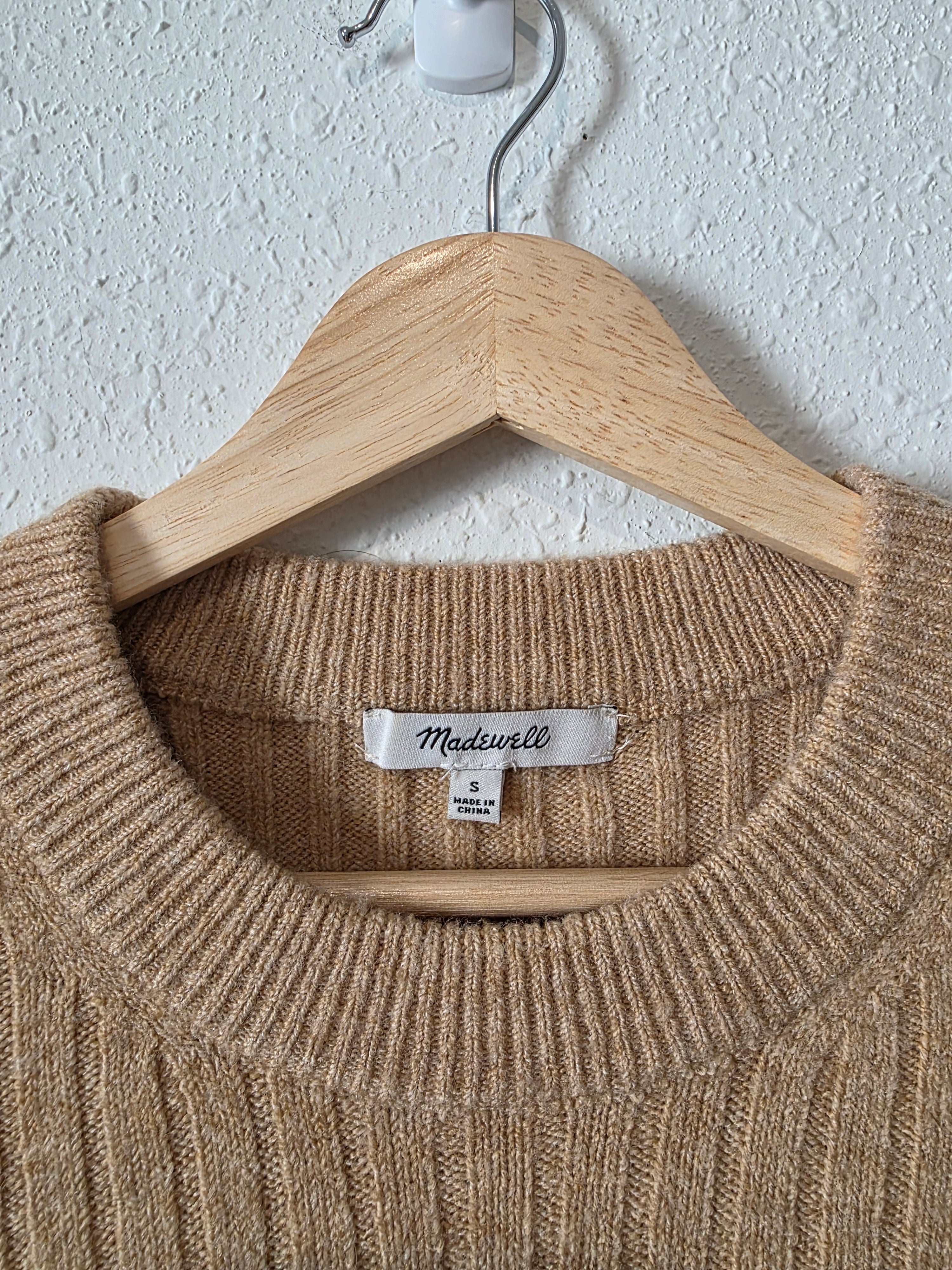 Madewell Ribbed Crewneck Sweater (S)