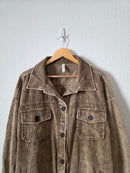 Zenana Brown Corduory Shacket (2X)