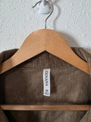Zenana Brown Corduory Shacket (2X)