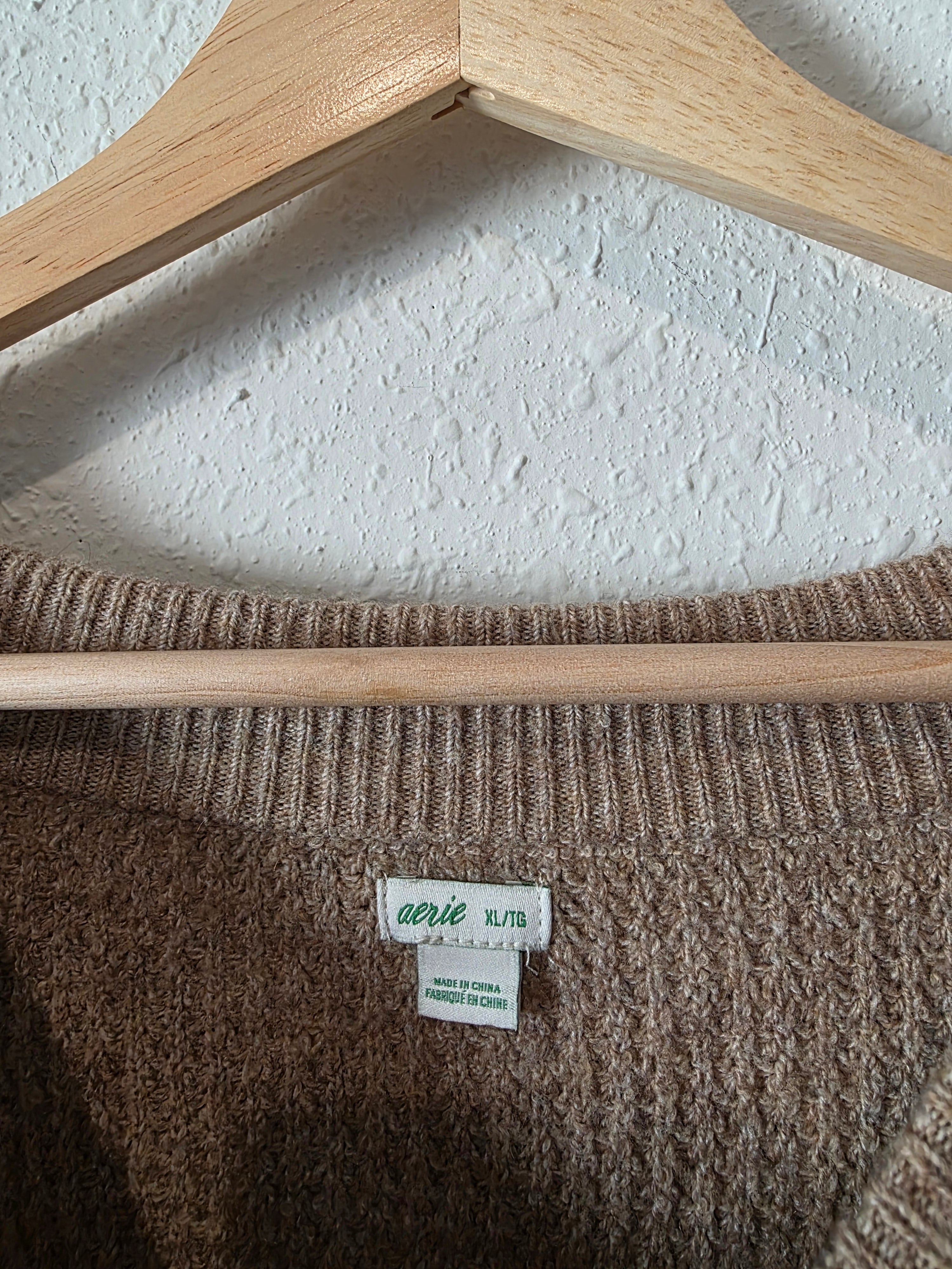 Aerie Oversized Waffle Sweater (XL)