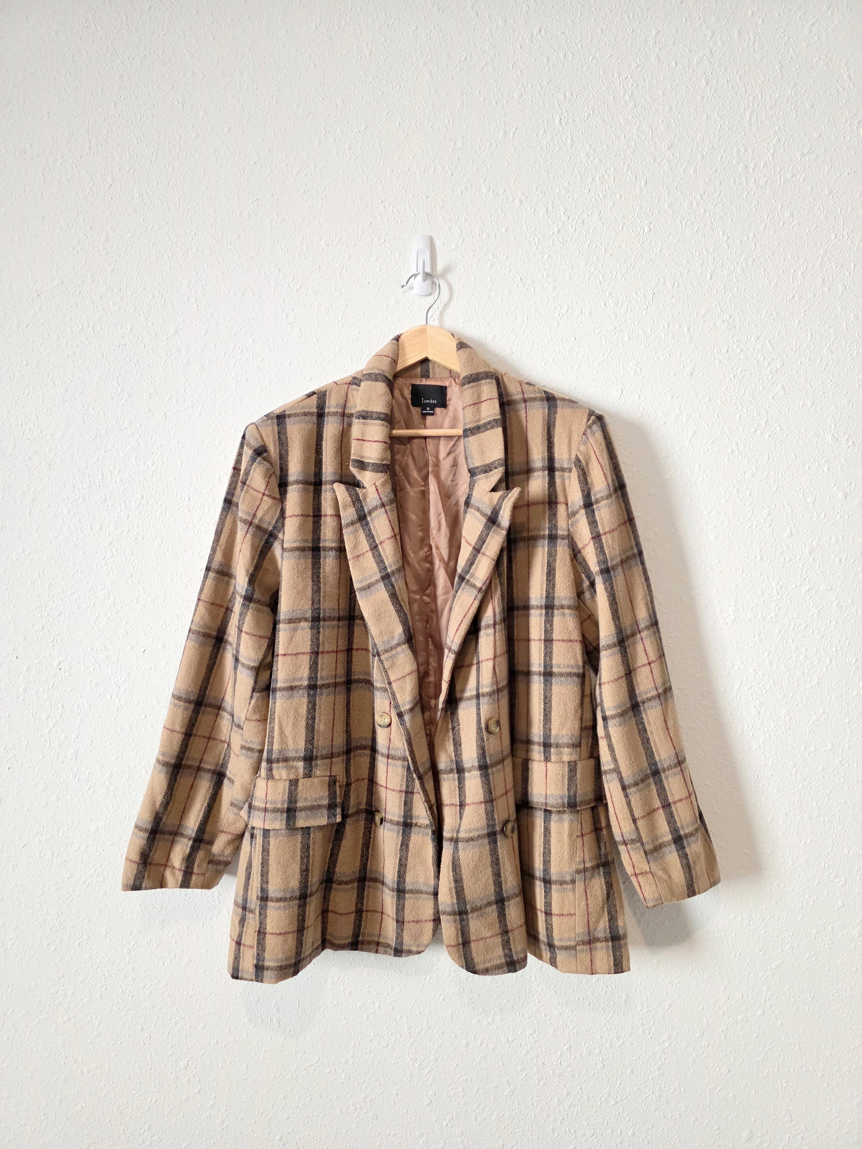 Lumiere Plaid Blazer Jacket (M)