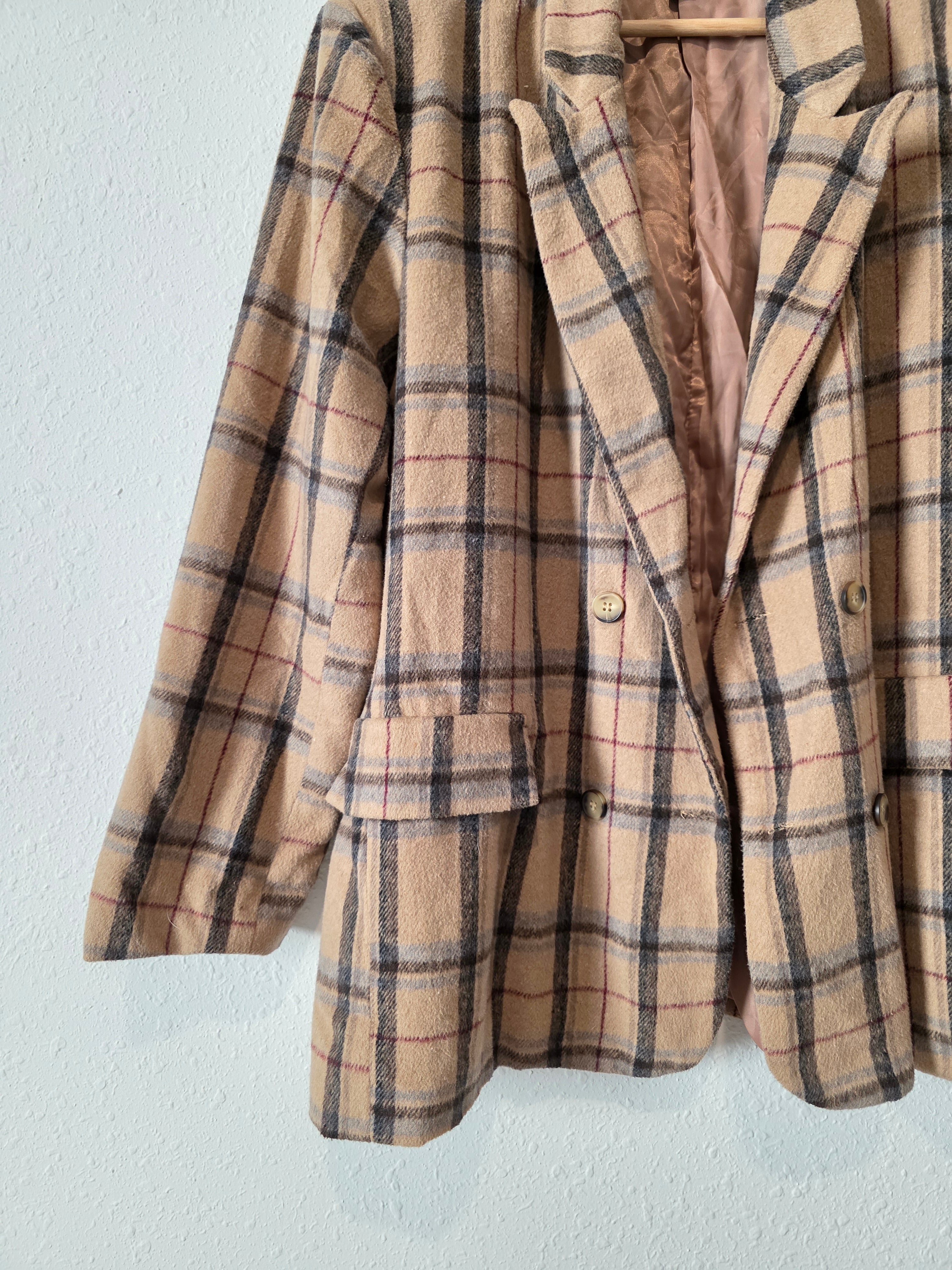Lumiere Plaid Blazer Jacket (M)