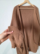 It Is Well LA Brown Chunky Cardigan (L)
