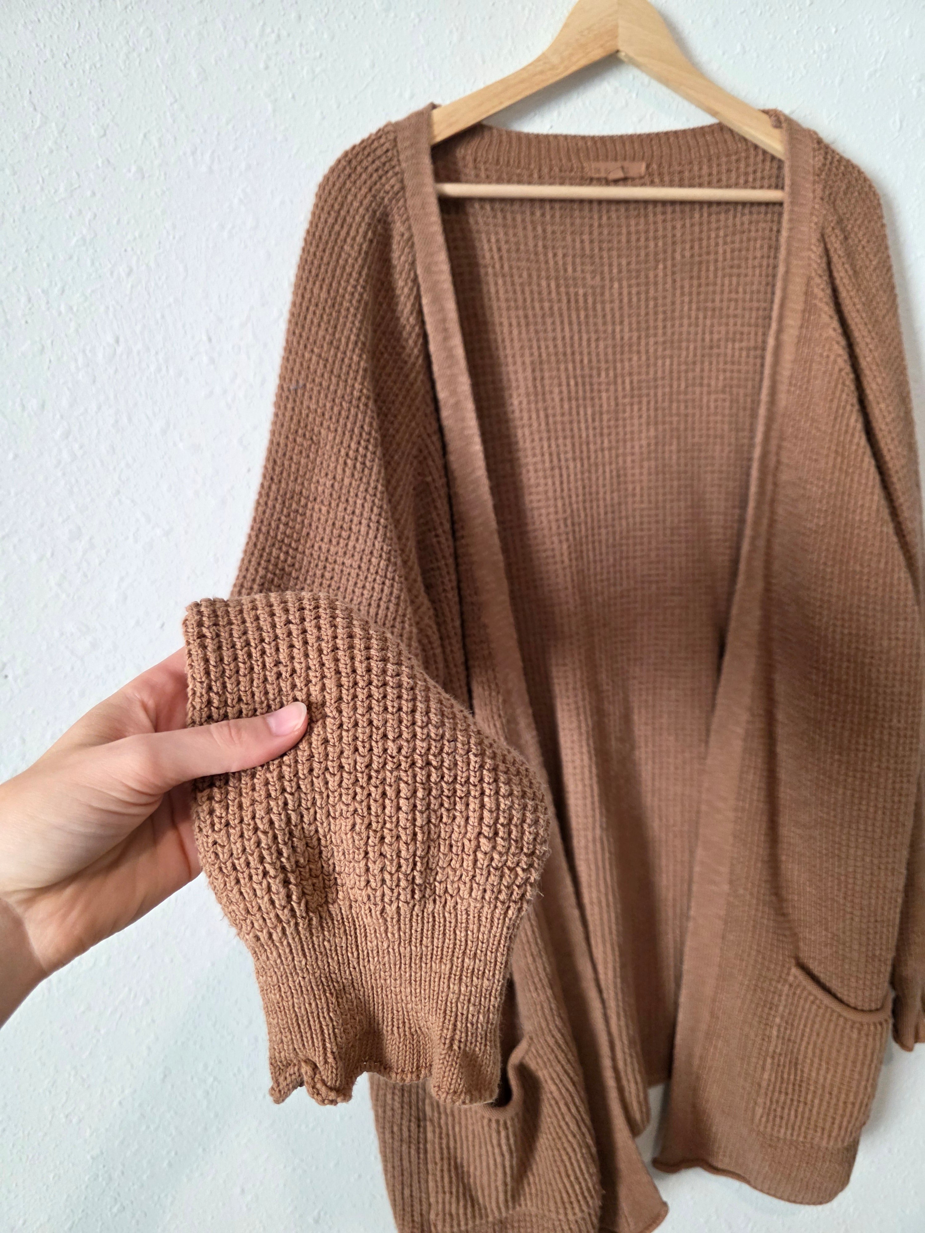 It Is Well LA Brown Chunky Cardigan (L)