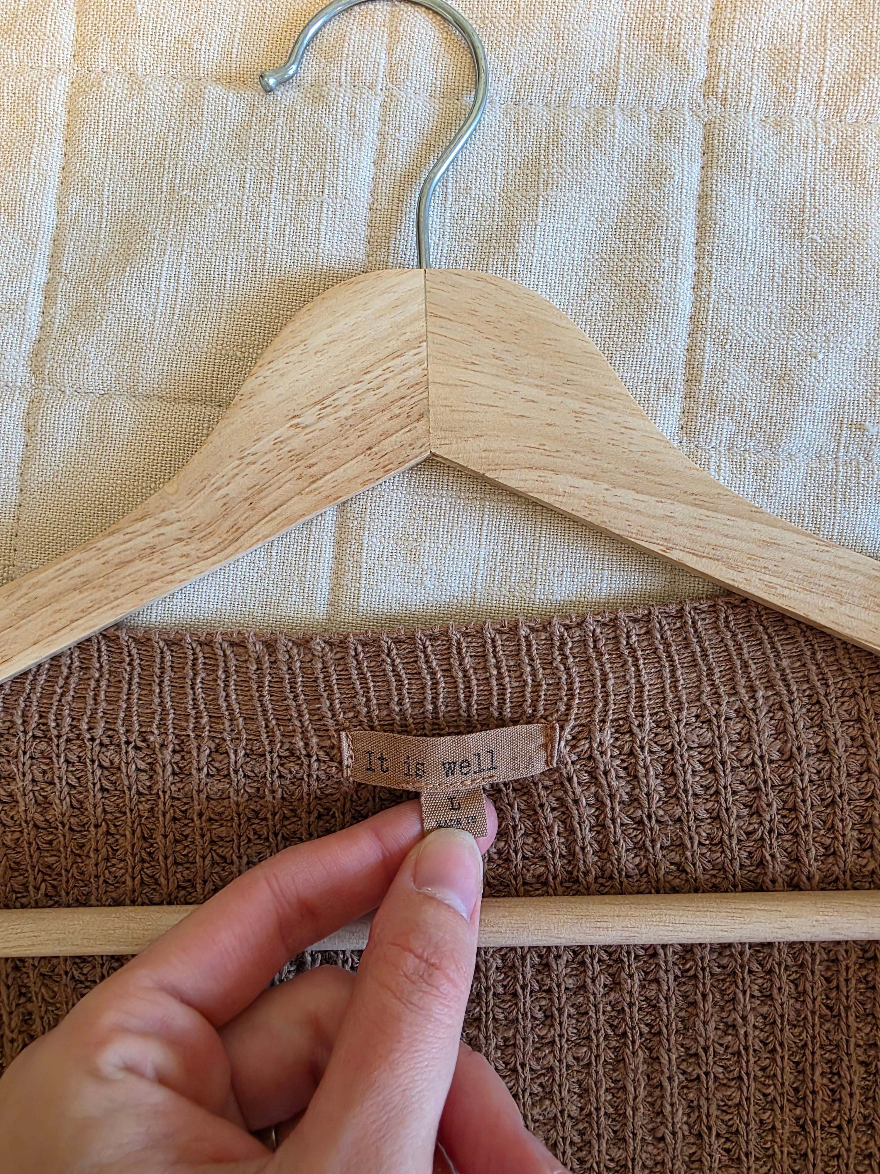 It Is Well LA Brown Chunky Cardigan (L)