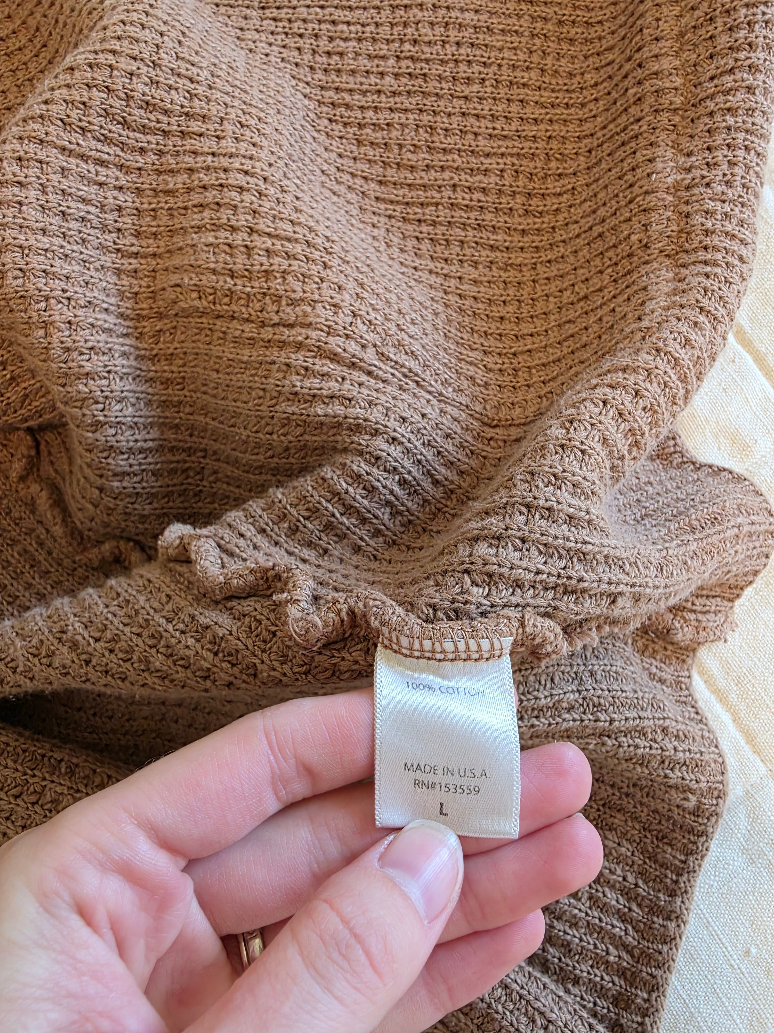 It Is Well LA Brown Chunky Cardigan (L)
