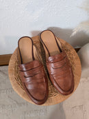 Crown Vintage Brown Loafer Mules (9)