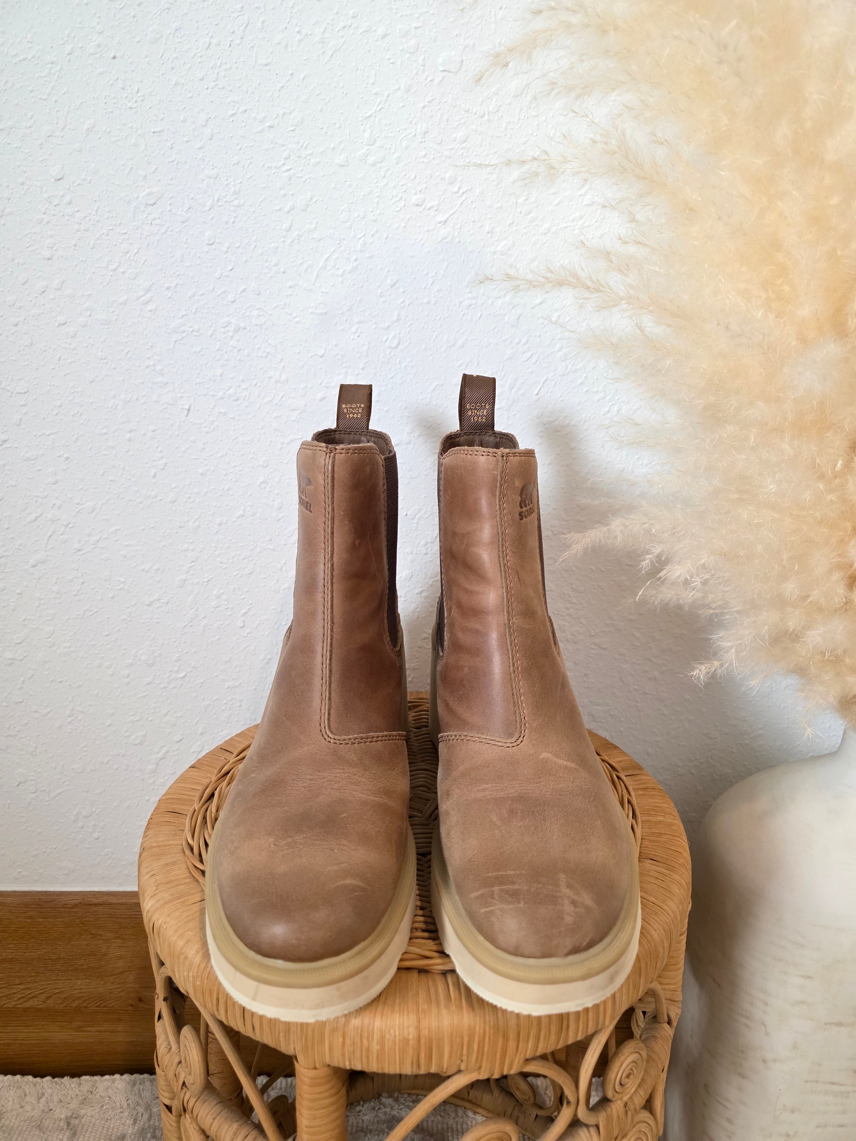 Sorel Chunky Leather Chelsea Boots (9)