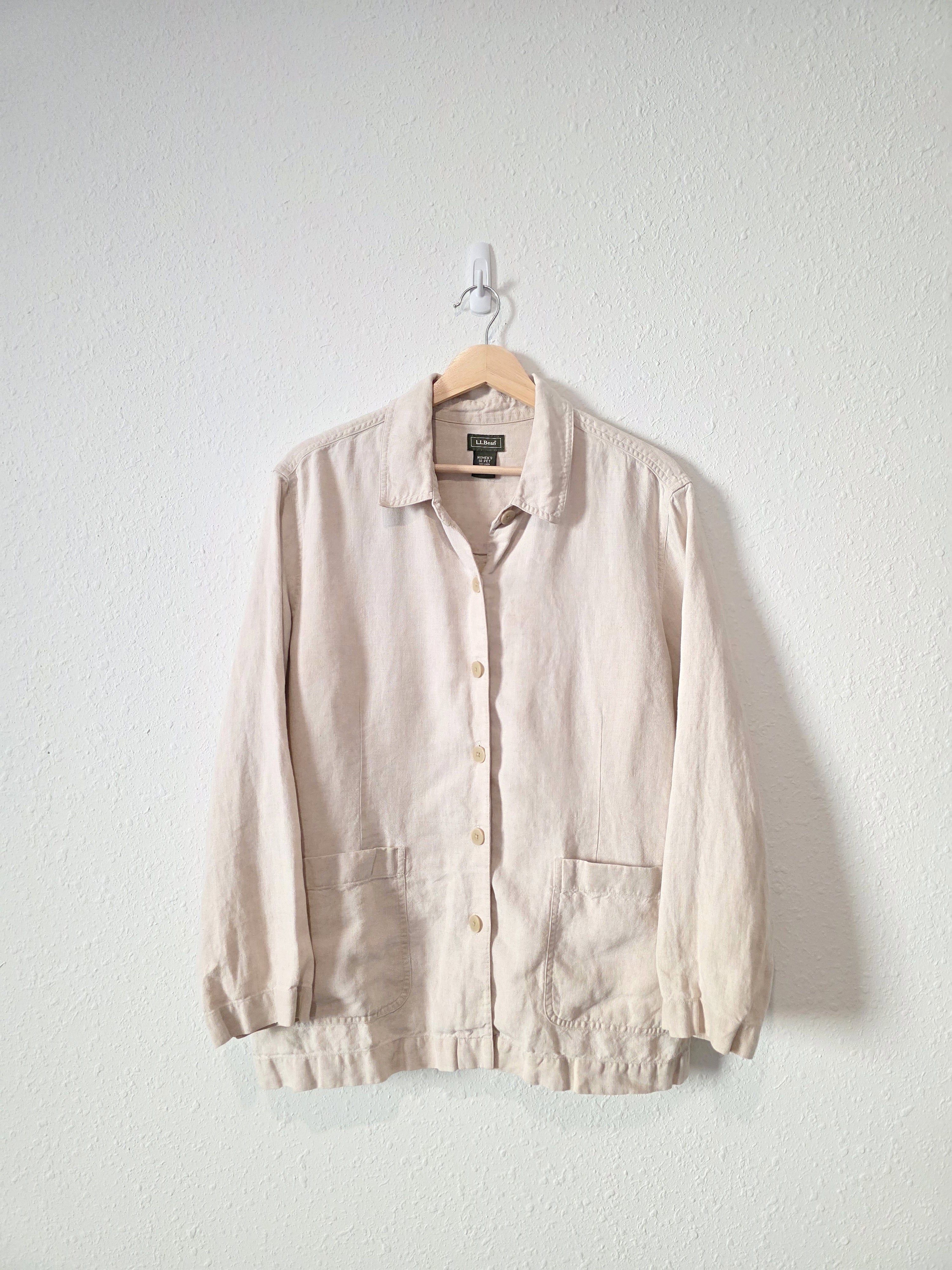 Vintage LL Bean Linen Chore Button Up (14P)
