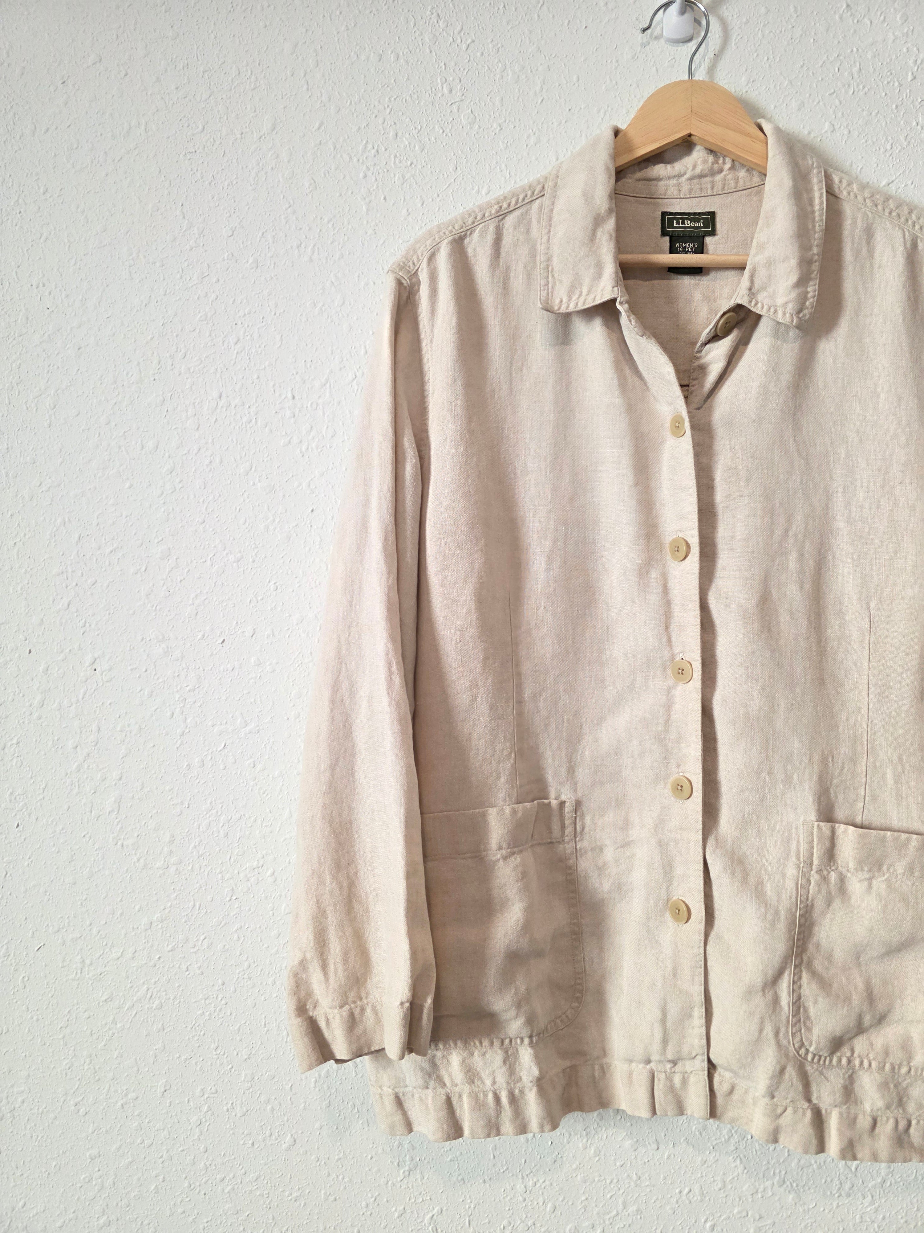 Vintage LL Bean Linen Chore Button Up (14P)