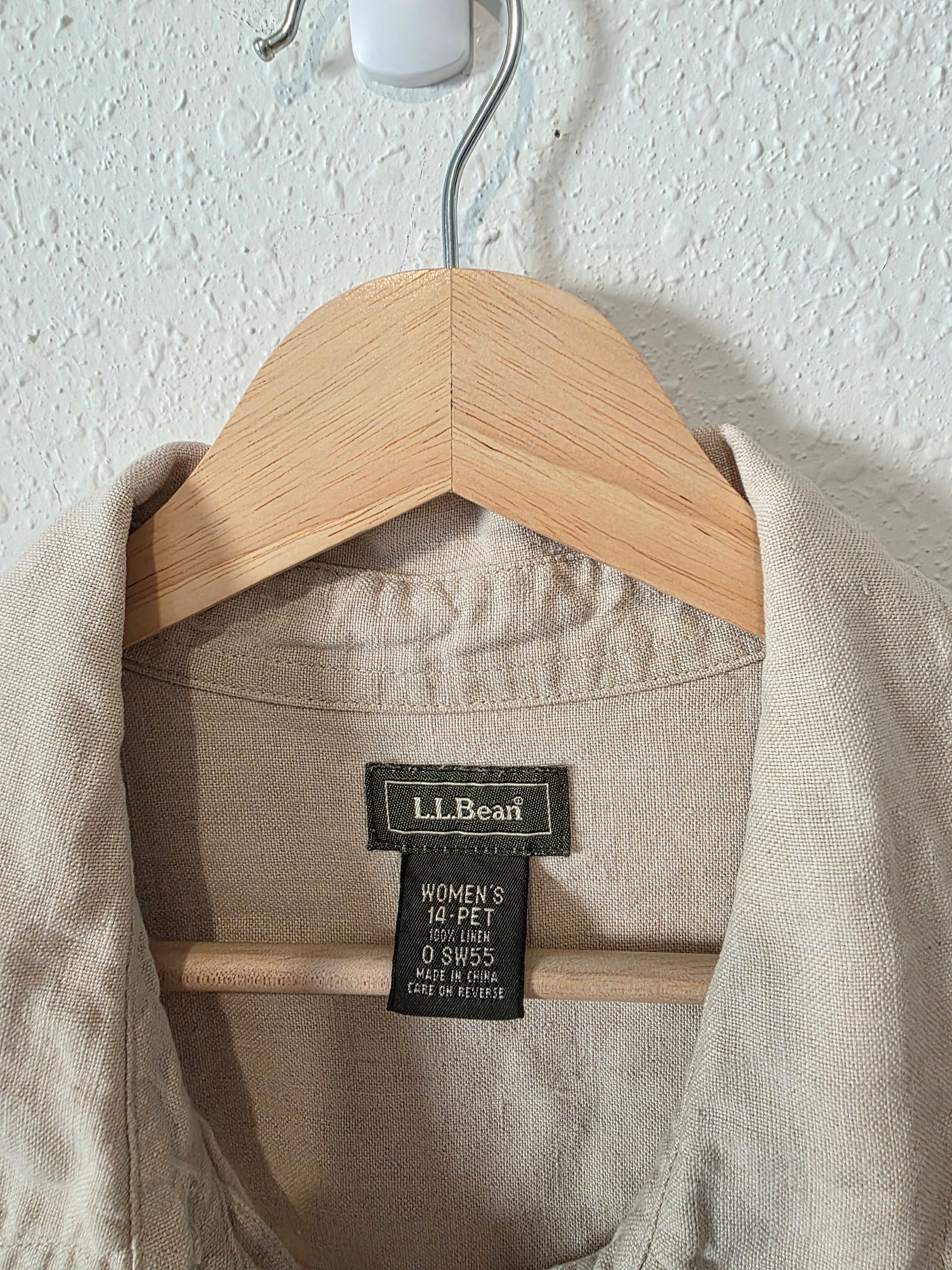 Vintage LL Bean Linen Chore Button Up (14P)